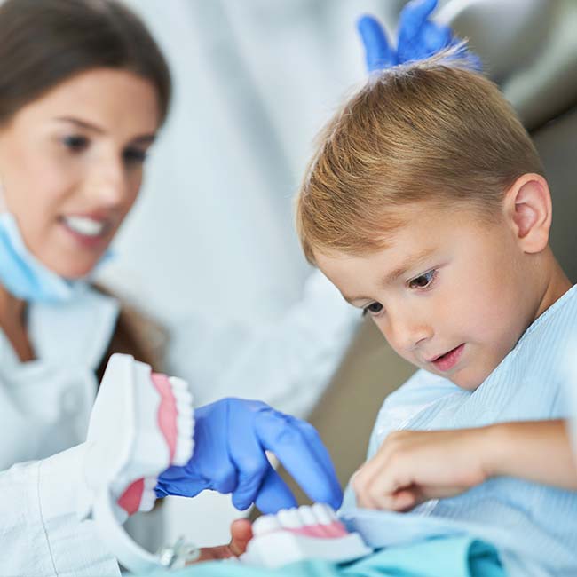 A child receiving pediatric dental care in Keizer