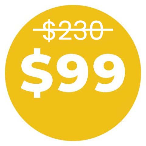 New patient discount from $230 down to $99